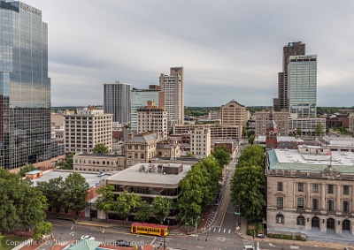 Downtown looking south-east from the Double Tree Inn  Little Rock, Arkansas